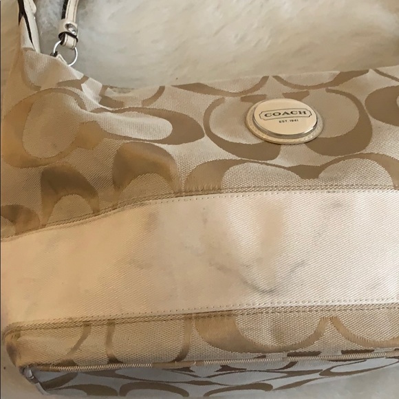 Coach | signature stripe monogram hobo bag - Picture 2 of 16